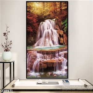 Tranh thác nước phong thủy đẹp độc đáo