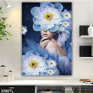 Tranh hoa nghệ thuật trang trí phòng khách