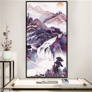 Tranh phong thủy thác nước trang trí tường