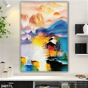 Tranh sơn dầu phong cảnh quê hương đẹp nhất