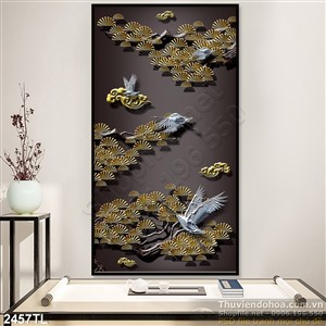 Tranh điêu khắc chim Hạc nghệ thuật