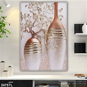 Tranh bình hoa nghệ thuật in gạch chất lượng cao