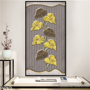 Tranh điêu khắc lá trang trí tường