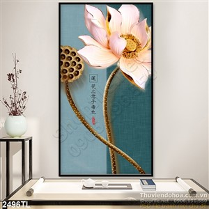 Tranh hoa Sen nghệ thuật treo tường đẹp