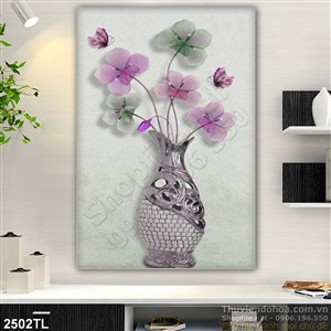 Tranh bình hoa trang trí treo tường đẹp