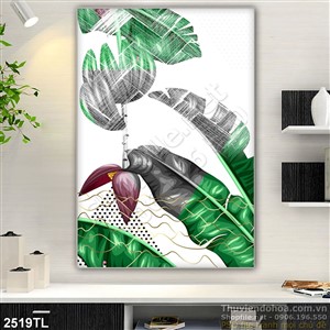 Tranh lá chuối trang trí tường đẹp