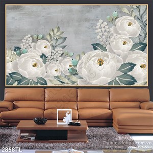 Tranh màu nước hoa trang trí treo tường