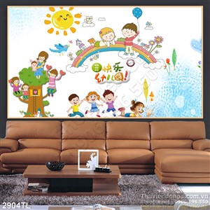 Tranh tranh trẻ em trang trí phòng ngủ