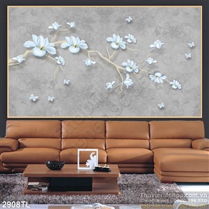 Tranh hoa giả ngọc trang trí tường đẹp