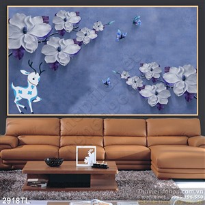 Tranh điêu khắc hoa trang trí tường đẹp
