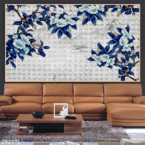 Tranh 3D hoa trang trí tường đẹp