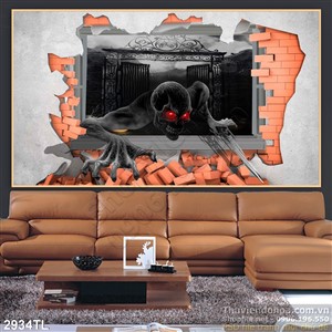 Tranh tường 3D hoạt hình