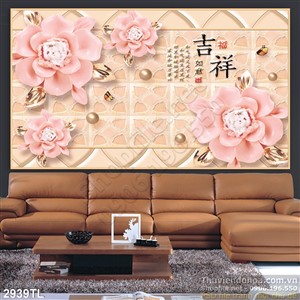 Tranh hoa giả ngọc trang trí tường đẹp