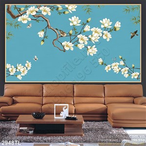 Tranh hoa Mộc Lan dán tường đẹp nhất