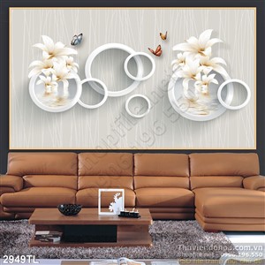 Tranh hoa 3D trang trí treo tường đẹp