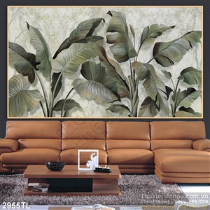 Tranh lá chuối nghệ thuật dán tường đẹp