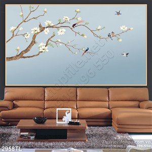 Tranh hoa Mai và chim én