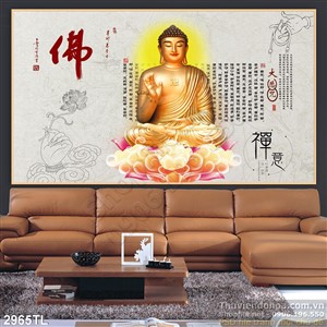 Tranh Phật Tổ thư pháp treo tường