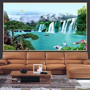 Tranh phong thủy thác nước đẹp nhất