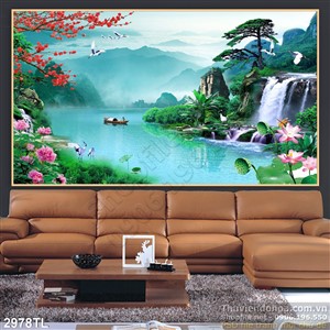 Tranh thác nước phog thủy đẹp nhất