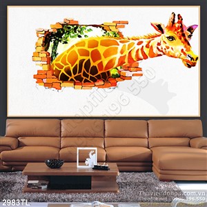 Tranh hươu trang trí phòng ngủ cho bé