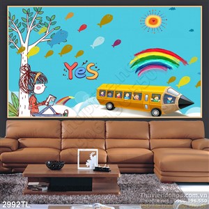 Tranh trang trí trường mẫu giáo