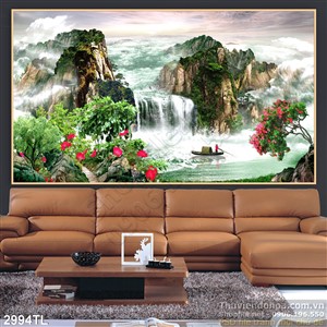 Tranh thác nước phong thủy đẹp nhất