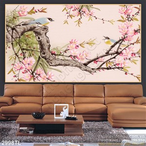 Tranh hoa đào đẹp nhất