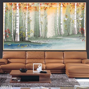Tranh sơn dầu rừng cây đẹp nhất