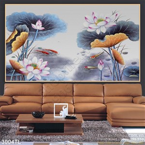 Tranh hoa Sen trang trí treo tường đẹp