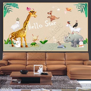 Tranh trang trí trung tâm tiếng anh cho bé