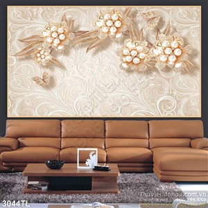 Tranh lụa hoa trang trí tường đẹp