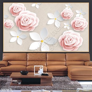 Tranh 3D hoa hồng đẹp nhất