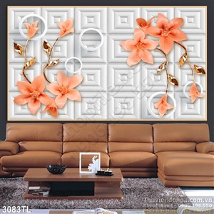 Tranh giả ngọc hoa trang trí phòng ngủ