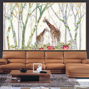 Tranh hưou cao cổ trag trí phòng trẻ em