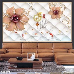 Tranh hoa ngọc trai in gạch đẹp nhất