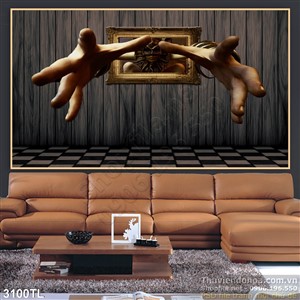 Tranh 3D bàn tay trang trí tường