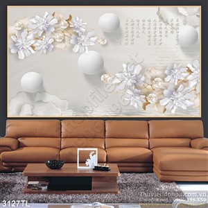 Tranh 3D thư pháp trang trí tường đẹp
