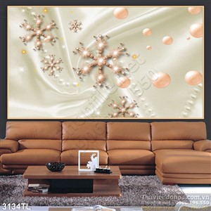 Tranh 3D hoa trang trí phòng ngủ