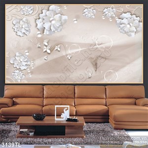 Tranh lụa hoa trang trí phòng ngủ đẹp