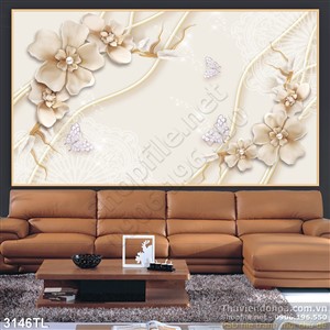 Tranh 3D hoa in gạch đẹp nhất