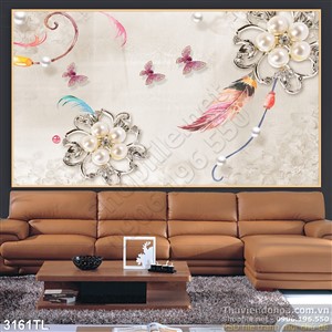 Tranh lụa 3D trang trí phòng khách