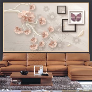 Tranh 3D trang trí phòng khách