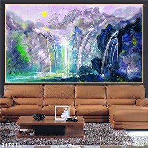 Tranh thác nước in UV chất lượng cao