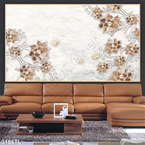 Tranh hoa ngọc trai in gạch đẹp nhất