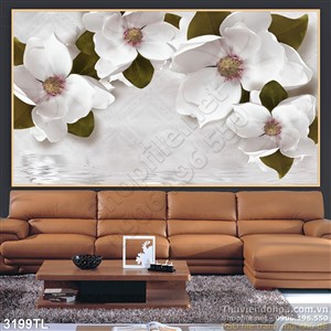 Tranh lụa hoa lan trang trí tường đẹp