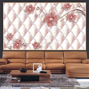 Tranh hoa ngọc trai nền cổ điển đẹp