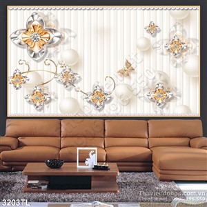 Tranh hoa trang sức trang trí phòng ngủ đẹp