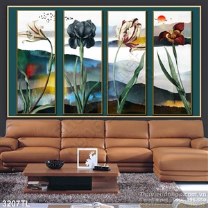 Tranh màu nước các lọa hoa trang trí tường đẹp