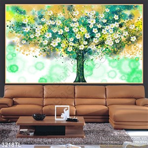 Tranh sơn dầu hoa trang trí tường đẹp